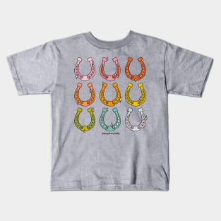 Rainbow Horseshoe Kids T-Shirt